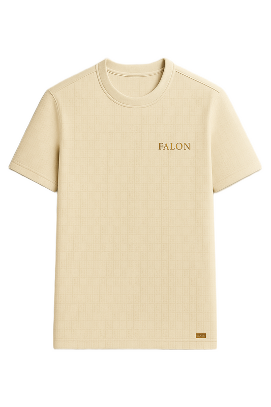 FALON Signature Monogram T-Shirt in Crème