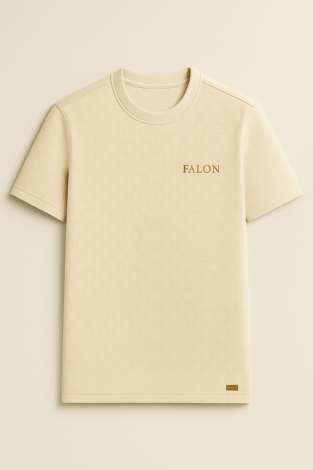 FALON Signature Monogram T-Shirt in Crème