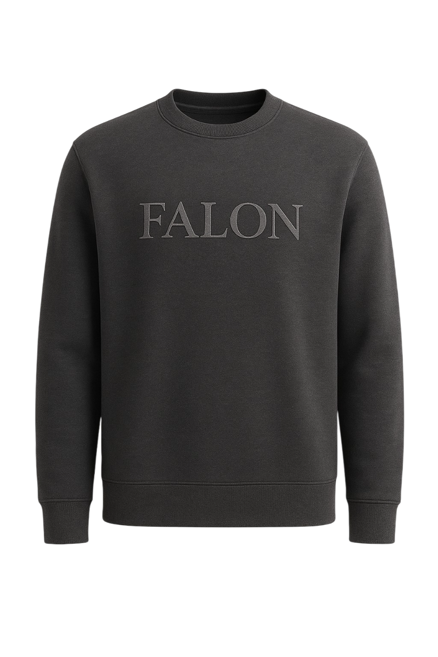 Black Cotton Crewneck